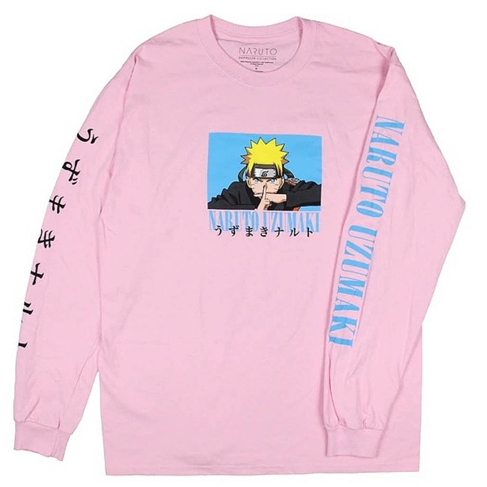 💥2/$30💥NWOT-Naruto Uzumaki Shippuden Collection Pink Long Sleeve Shirt